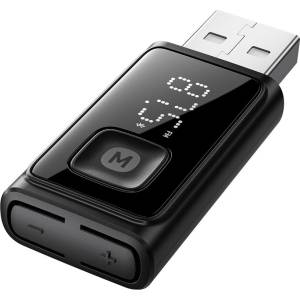 ESSAGER Bluetooth FM Трансмитер за Автомобил с Вграден Микрофон и HD Разговори