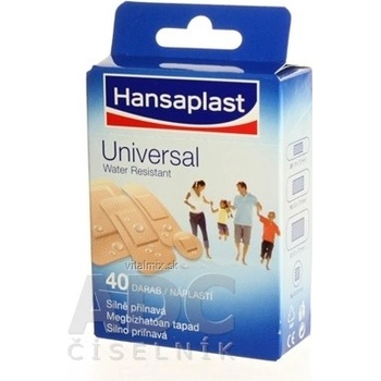 Beiersdorf Hansaplast Universal Water resistant vodeodolná náplasť 40 ks