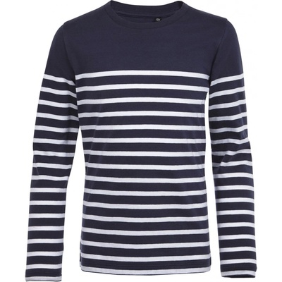 Sols dětské tričko s dlouhým rukávem Matelot LSL kids 03101912 French navy White