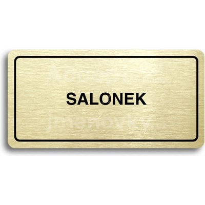 ACCEPT Piktogram SALONEK - zlatá tabulka - černý tisk