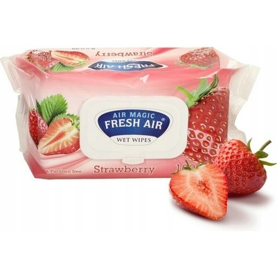 Fresh Air vlhčené obrúsky 100 ks klip jahoda