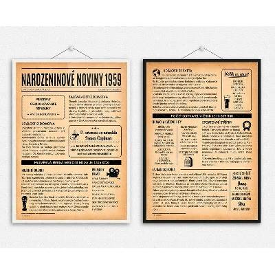Noviny k narozeninám 1959 – dvoustranné