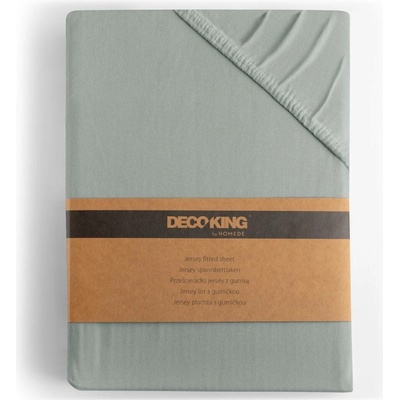 DecoKing Bavlněné jersey prostěradlo Amber šedé 100-120x200
