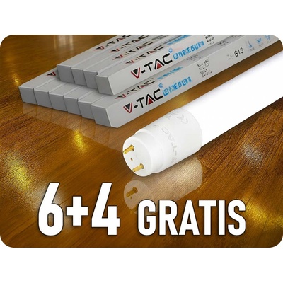 V-TAC LED trubica T8 20W, 2100lm, G13 nano plast 150cm, 6+4 Studená biela