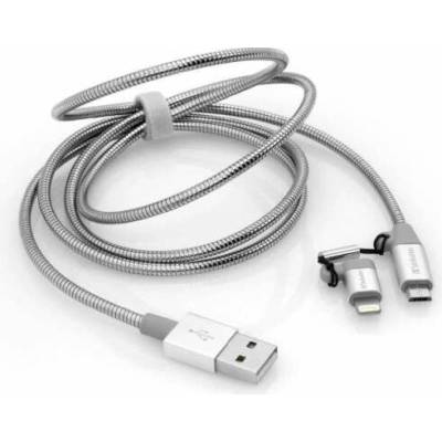 Verbatim 48869 USB (2.0), USB A M - microUSB M + Apple Lightning M, 1m
