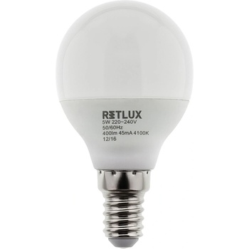 Retlux RLL 269 E14 žárovka LED G45 6W studená bílá