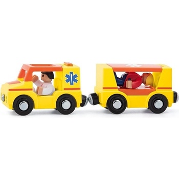Woody Autíčka k dráhe Ambulancia 4ks