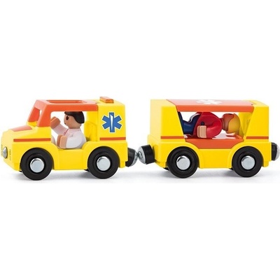 Woody Autíčka k dráhe Ambulancia 4ks