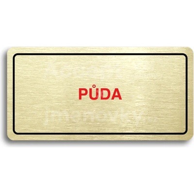 ACCEPT Piktogram PŮDA - zlatá tabulka - barevný tisk