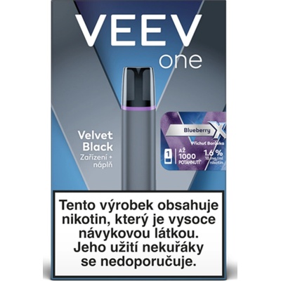 VEEV ONE X Velvet Black Starter Kit Blueberry 18 mg 1 ks