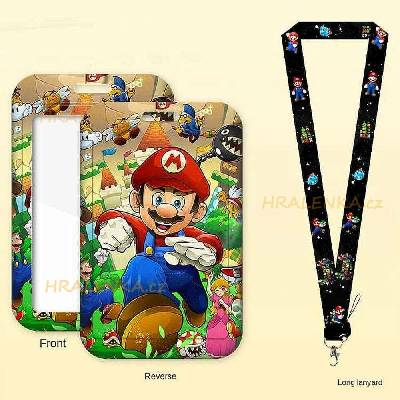 Šňůrka na krk 23647 s cedulkou Super Mario