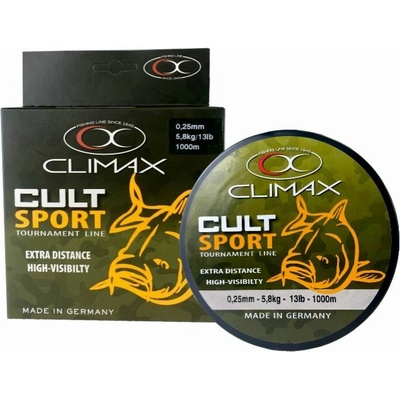 Climax cult carp sport mono fluo žlutý 1000 m 0,28 mm 6,8 kg – Hledejceny.cz