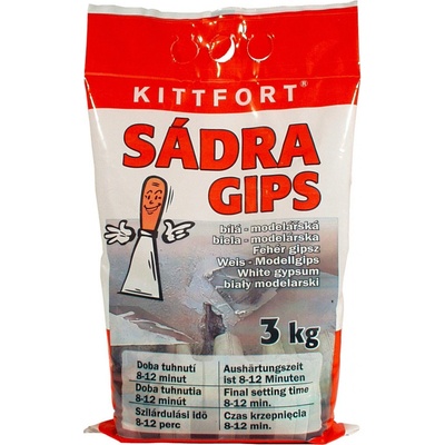 Kittfort Sádra modelářská bílá 3 kg
