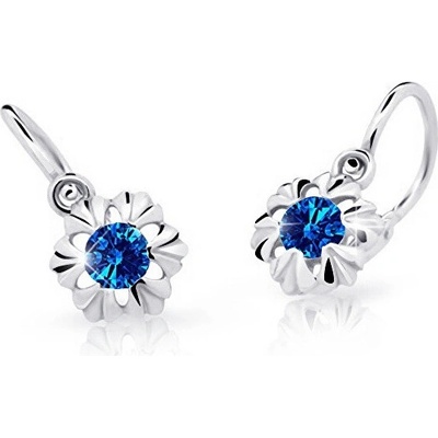 Cutie Jewellery detské náušnice z bieleho zlata C2213-10-X-2 modrá