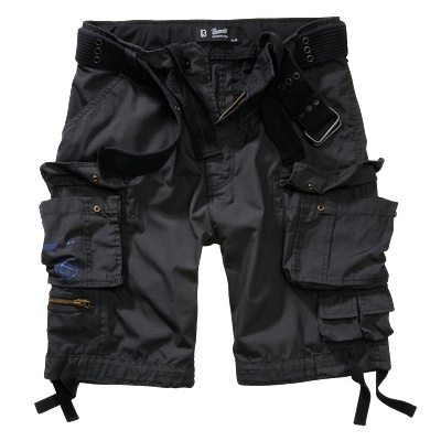 Brandit Мъжки къси карго панталони в черен цвят Savage RipstopBW-2021-2 - Черен, размер XXL