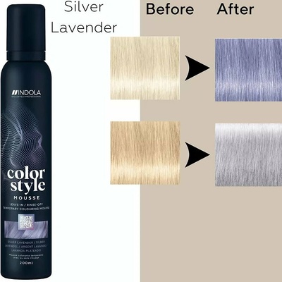 Indola Color Style Mousse semi-permanentná barva Silver Lavender 200 ml