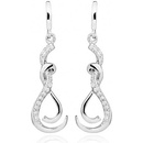 Silver Cat náušnice so zirkónmi SC430