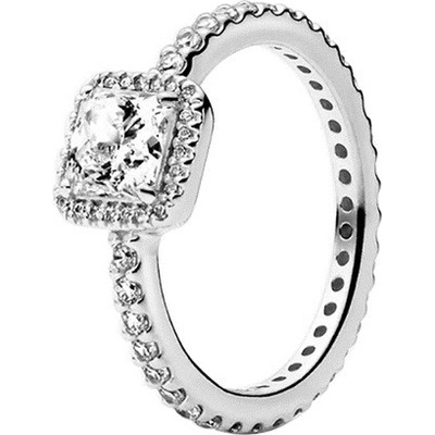 DELIS Сребърен пръстен, jw627, квадратен дизайн с цирконий, с родиево покритие (jw627)