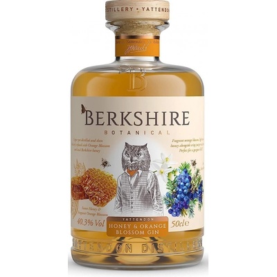 Berkshire Honey & Orange Blossm Gin 40,3% 0,5 l (čistá fľaša)