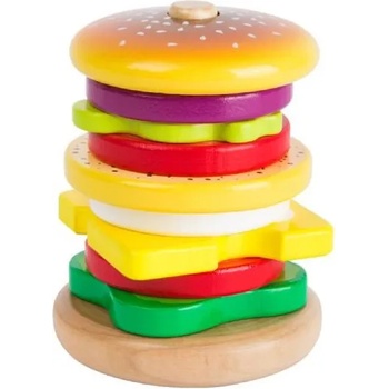 Image 1 of Legler Дървена играчка Small Foot - Бургер, 10 части (11062)