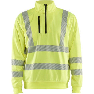 Blåkläder AB 3564 mikina s reflexními prvky Poloviční zip žltá