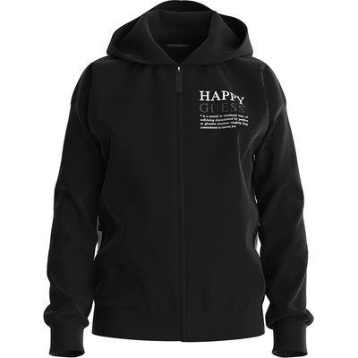 GUESS Черен суичър за момиче с качулка и камъни Guess