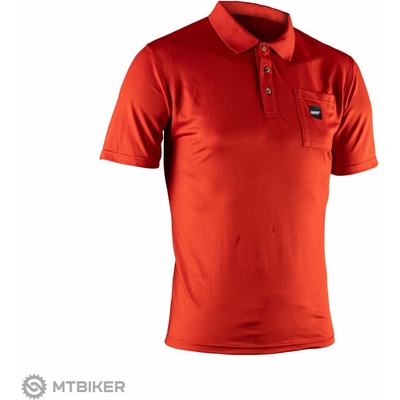 Leatt polo SS Team tričko chili red