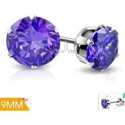 Talitha Обеци с лилав цирконий