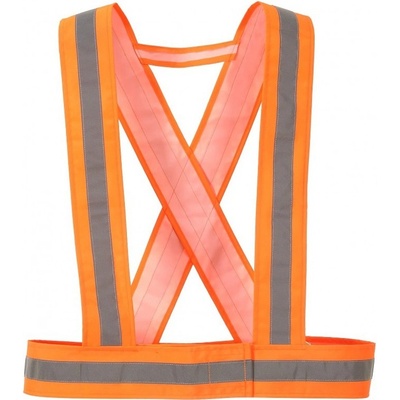 PortWest reflexní kříž HV55 oranžový UNI