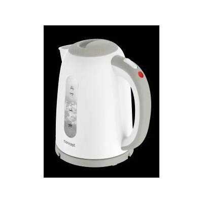 Concept Електрическа кана Concept RK2335, 2200W, 1.7 л, Автоматично изключване, Бяла/Сива