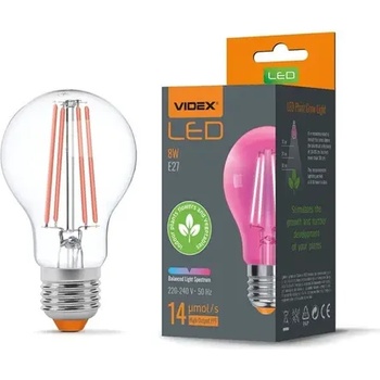 Image 1 of Videx Led ЛАМПА vle-a60ff-08271 plant grow 8w e27 videx (vle-a60ff-08271)