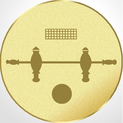 D1-14C/G Emblém pr.25mm stolný futbal zlatý 2,5 cm