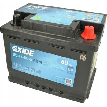 Exide Start-Stop AGM 12V 60Ah 680A EK600