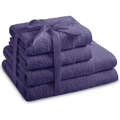 Restilo Лилави памучни хавлии и кърпи за баня в комплект от 4 бр. от тери Amari - Restilo (120041365)
