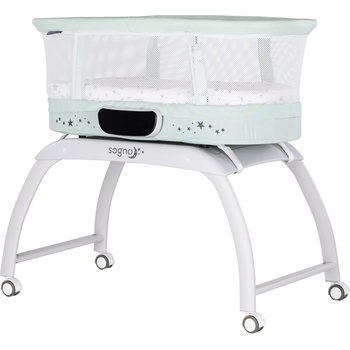 Chipolino Бебешка кошара-люлка с LED дисплей Chipolino - Sogno, зелена (KOSSG02503PG)