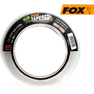 Fox Soft Tapered Leader Trans Khaki 3x12 m 0,37-0,57 mm