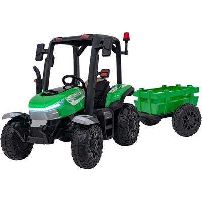 Joko elektrický Traktor Blast s Kabínou a vlečkou 187cm 2 x 200W 24V zelená