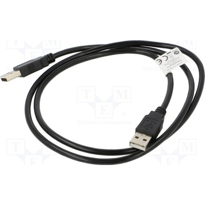 Lanberg CA-USBA-20CU-0010-BK USB 2.0, USB A vidlice, z obou stran, niklovaný, 1m, černý