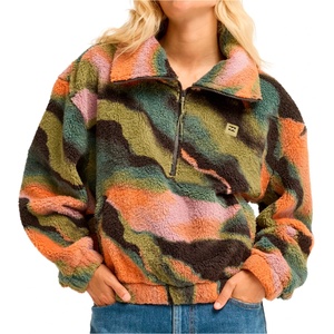 Billabong Дамски поларен пуловер Billabong Women's Barra Half Zip Fleece jumper - Black Pebble - размер XS (105-7560-0111)