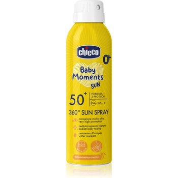 Chicco Baby Moments Sun защитен спрей за деца 0 m+ 150ml