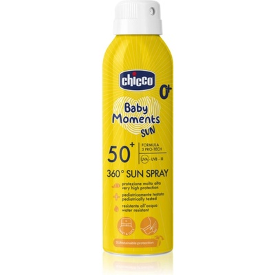 Chicco Baby Moments Sun защитен спрей за деца 0 m+ 150ml
