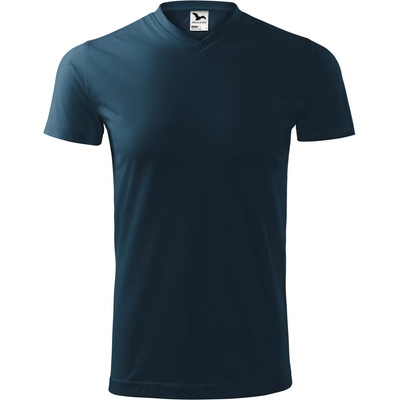 MALFINI Malfini v-neck heavy 111 / Унисекс тениска с v-образно деколте - тъмносиня xl (1110216)