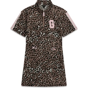 Guess Детска спортно-елегантна рокля Guess за момиче с леопардов принт и цип
