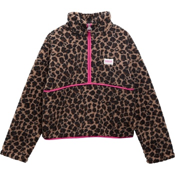 Barbour International Women's Calista Half Zip Long Sleeve Fleece - Leopard Pink