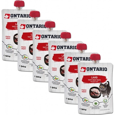 Ontario Cat lamb tasty meat paste 6 x 90 g