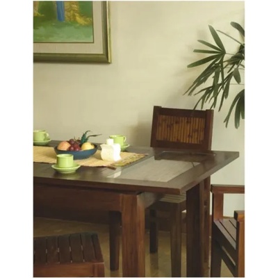 EX Home Маса EX Home модел Ibisa 160-200/90, тиково дърво, бамбук