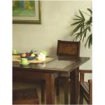 EX Home Маса EX Home модел Ibisa 160-200/90, тиково дърво, бамбук