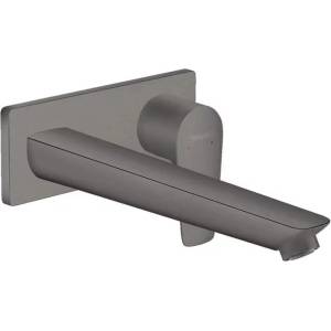 Hansgrohe Вграден смесител за мивка Hansgrohe Talis E, чучур 22.5 см, черен - матов хром (71734340)