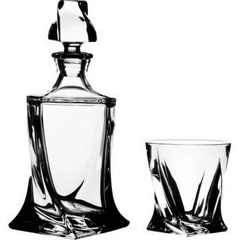 Crystalite Bohemia Set na whisky Quadro 6+1 340 ml