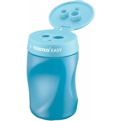 STABILO EASY - strúhadlo so zásobníkom pre pravákov, modré